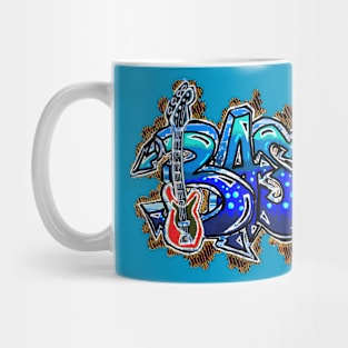 Bass Guitar Graffiti Urban Tag 2 by LowEndGraphics Mug